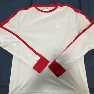 Under Armour Red and Gray HeatGear Long Sleeve Shirt
